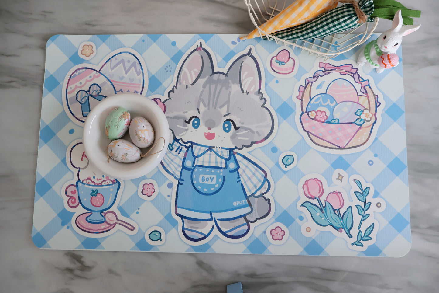 Spring Placemat/ Foodmat Blue