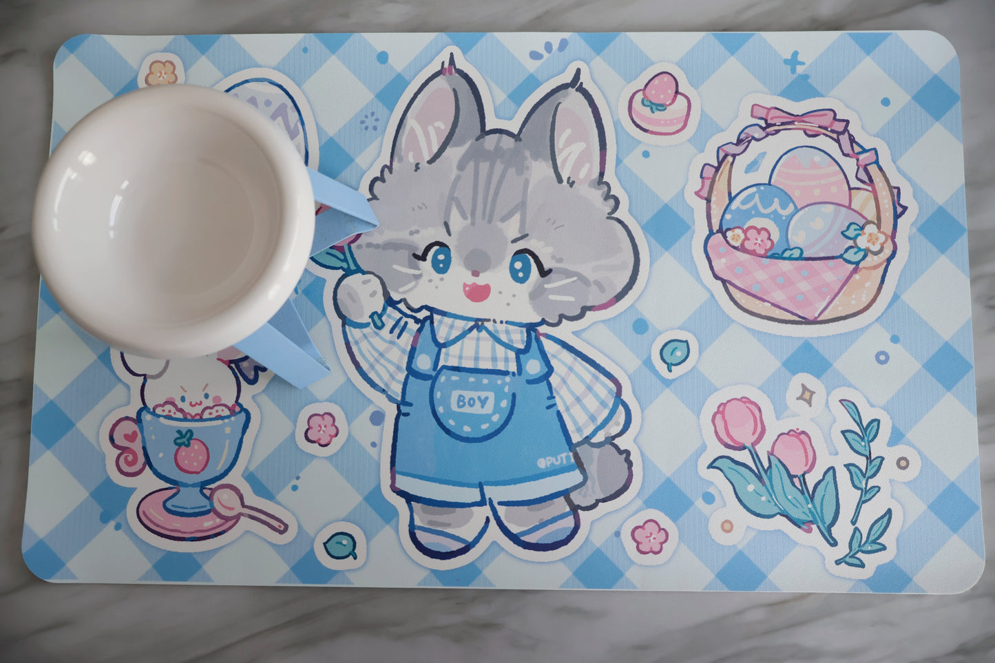 Spring Placemat/ Foodmat Blue