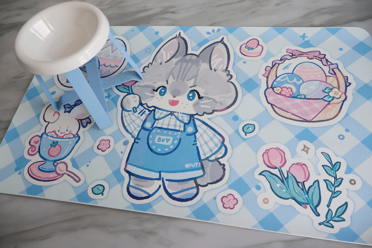 Spring Placemat/ Foodmat Blue